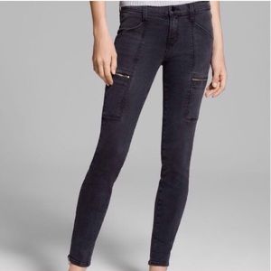 J Brand gold zip skinny jeans